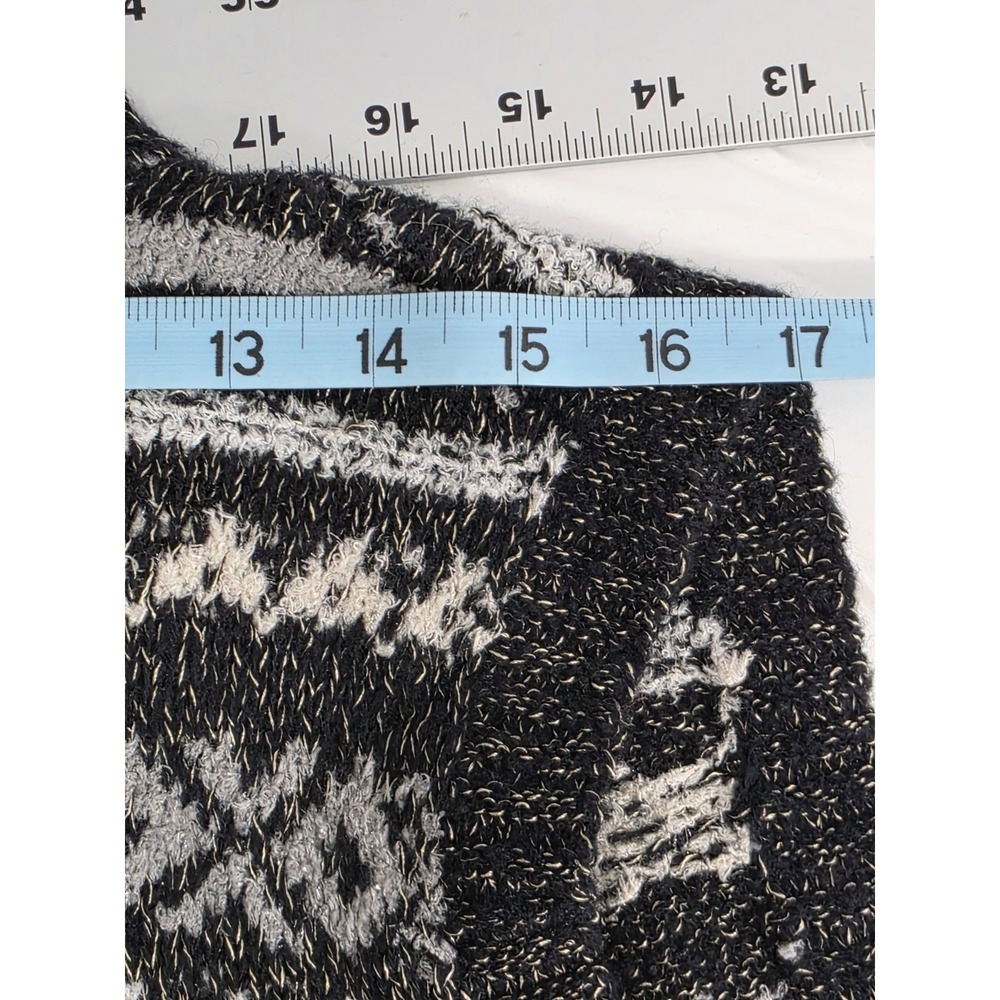 Eddie Bauer Vest Open Sweater Cardigan Sx L Aztec Southwestern Sleeveless Cozy - Picture 6 of 10